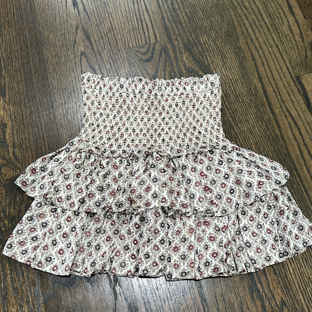 We’re All Pretty Girls Smocked Waist Patterned Skirt